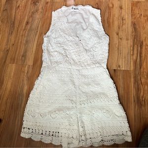 Sabo Skirt white lace romper